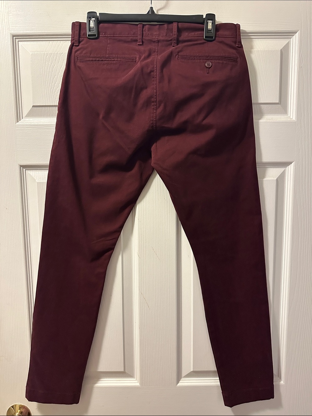 Men's J. Crew Stretch Burgundy 250 Skinny Chino Pants - Size 31x30